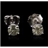 Image 1 : 14KT White Gold 0.62ctw Diamond Stud Earrings