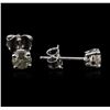 Image 2 : 14KT White Gold 0.62ctw Diamond Stud Earrings