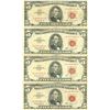 Image 1 : 1963 $5 Red Seal Bill Lot of 4