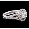 Image 2 : 14KT White Gold 1.15ctw Diamond Ring