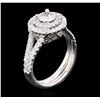 Image 3 : 14KT White Gold 1.15ctw Diamond Ring
