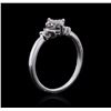 Image 3 : 10KT White Gold 0.10ctw Diamond Ring