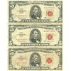 Image 1 : 1963 $5 Red Seal Bill Lot of 3