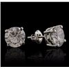 Image 2 : 14KT White Gold 5.05ctw Diamond Stud Earrings