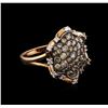 Image 2 : 1.32ctw Brown Diamond Ring - 14KT Rose Gold