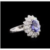 Image 2 : 1.76ct Tanzanite and Diamond Ring - 14KT White Gold