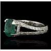 Image 2 : 14KT White Gold 1.80ct Emerald and Diamond Ring