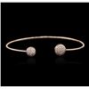 Image 1 : 14KT Rose Gold 0.54ctw Diamond Bangle Bracelet