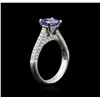 Image 3 : 14KT White Gold 1.37ct Tanzanite and Diamond Ring