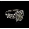 Image 2 : 14KT White Gold 1.58ctw Diamond Ring
