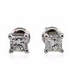 Image 1 : 14KT White Gold 1.11ctw Diamond Solitaire Earrings