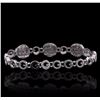 Image 2 : 14KT White Gold 0.49ctw Diamond Bracelet