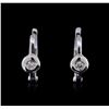 Image 1 : 14KT White Gold 0.04ctw Diamond Earrings