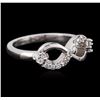 Image 2 : 14KT White Gold 0.28ctw Diamond Ring