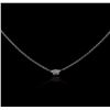Image 2 : 14KT White Gold 0.17ct Diamond Necklace