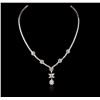 Image 1 : 14KT White Gold 2.68ctw Diamond Necklace