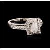 Image 2 : 14KT White Gold 1.07ctw Diamond Ring