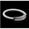Image 2 : 14KT White Gold 0.14ctw Diamond Ring