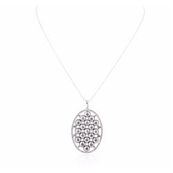 14KT White Gold 1.47ctw Diamond Pendant With Chain