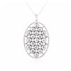 Image 2 : 14KT White Gold 1.47ctw Diamond Pendant With Chain