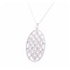 Image 3 : 14KT White Gold 1.47ctw Diamond Pendant With Chain