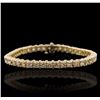 Image 1 : 14KT Yellow Gold 6.90ctw Diamond Bracelet