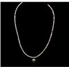Image 1 : 14KT White Gold 32.44ctw Rough Diamond Necklace With Charm