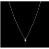 Image 1 : 14KT White Gold 0.49ct Diamond Solitaire Necklace