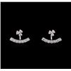 Image 1 : 0.91ctw Diamond Earrings - 14KT White Gold