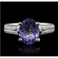 18KT White Gold 2.96ct Tanzanite and Diamond Ring
