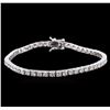 Image 1 : 14KT White Gold 4.49ctw Diamond Tennis Bracelet
