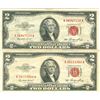 Image 5 : Lot of 10 Assorted United States Red Seal $2 Bills
