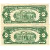 Image 6 : Lot of 10 Assorted United States Red Seal $2 Bills