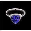Image 1 : 2.82ct Tanzanite and Diamond Ring - 14KT White Gold