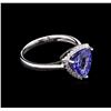 Image 2 : 2.82ct Tanzanite and Diamond Ring - 14KT White Gold