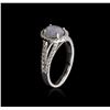 Image 3 : 18KT White Gold 1.50ct Star Sapphire and Diamond Ring