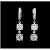Image 1 : 14KT White Gold 1.19ctw Diamond Earrings