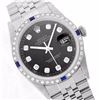 Image 1 : Rolex Stainless Steel 1.00ctw Diamond and Sapphire DateJust Men's Watch