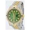 Image 1 : Rolex Two-Tone Diamond and Emerald DateJust Men's Watch