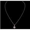 Image 1 : 14KT White Gold 1.25ctw Diamond Pendant With Chain
