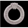 Image 1 : 14KT White Gold 0.32ctw Diamond Pendant