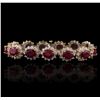 Image 1 : 14KT Yellow Gold 27.95ctw Ruby and Diamond Bracelet