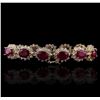 Image 2 : 14KT Yellow Gold 27.95ctw Ruby and Diamond Bracelet