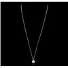 Image 2 : 14KT White Gold 0.93ctw Diamond Pendant With Chain