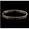 Image 1 : Cartier 18KT White Gold Love Bangle Bracelet Size 19
