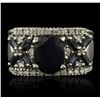 Image 1 : 14KT White Gold 3.26ctw Sapphire and Diamond Ring