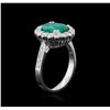 Image 3 : 14KT White Gold 3.45ct Emerald and Diamond Ring