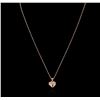 Image 1 : 14KT Rose Gold Heart Shape Locket Pendant With Chain