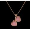 Image 3 : 14KT Rose Gold Heart Shape Locket Pendant With Chain