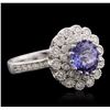 Image 2 : 14KT White Gold 2.27ct Tanzanite and Diamond Ring